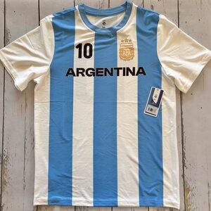 YXL Argentina National Team Jersey #10 - Sky Blue & White NWT YXL (18 - 20)